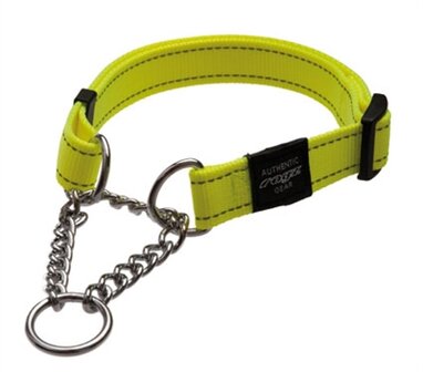 Rogz for dogs fanbelt halfslip halsband geel