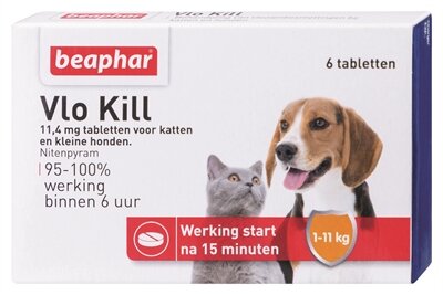 Beaphar vlo kill+ kleine hond / kat tot 11 kg