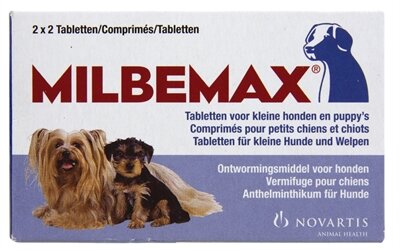 Milbemax tablet ontworming puppy / kleine hond