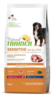 Natural trainer sensitive adult medium duck glutenvrij