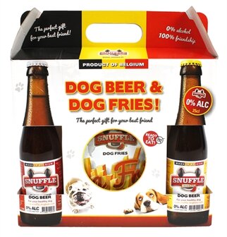 Snuffle gift box hondenbier en patat