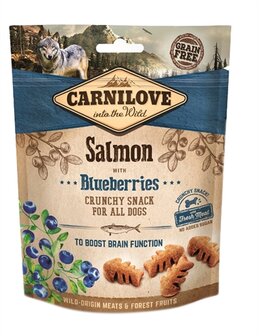 Carnilove crunchy snack zalm / blauwe bes