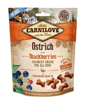 Carnilove crunchy snack struisvogel / zwarte bes