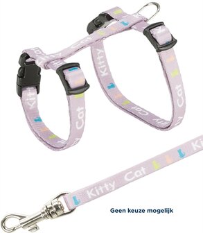 Trixie kittentuig junior met riem kitty cat assorti