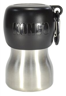 Kong h2o drinkfles rvs zwart