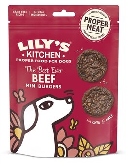 Lily&#039;s kitchen dog the best ever beef mini burgers