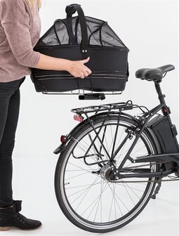 Trixie fietsmand bagage drager breed zwart