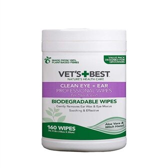 Vets best clean ear / eye wipes hond