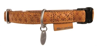 Macleather halsband bruin