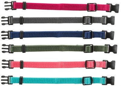 Trixie puppy halsbandset fuchsia/grafiet/indigo/groen/koraal/blauw