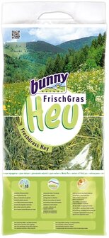 Bunny nature vers gras hooi