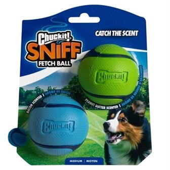 Chuckit sniff fetch bal combo pindakaas &amp; bacon