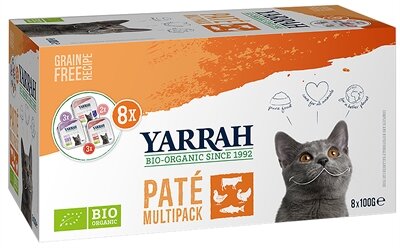 Yarrah organic kat multipack pate zalm / kalkoen / rund