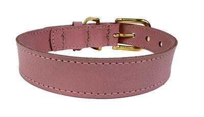 Sazzz halsband hond braveheart classic leer roze