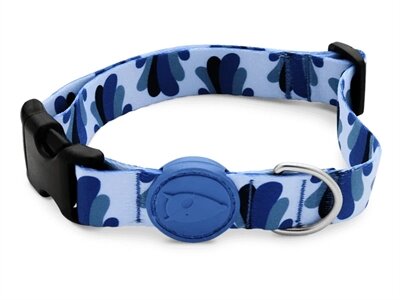 Morso halsband hond gerecycled splash blauw