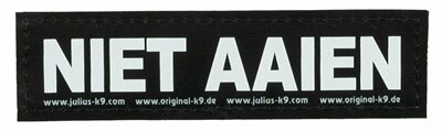 Julius k9 labels voor power-harnas / tuig niet aaien