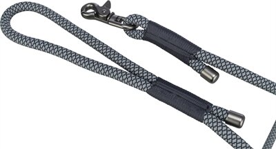 Trixie soft rope hondenriem zwart / grijs