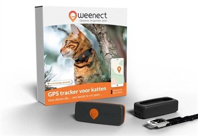 Weenect tracker kat zwart