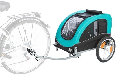 Trixie hondenfietskar limited edition zwart / turquoise