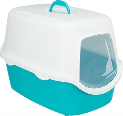 Trixie kattenbak vico turquoise / wit