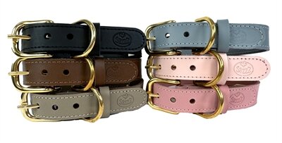 Sazzz halsband hond braveheart classic leer zadel bruin