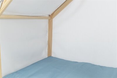 Trixie hondenmand tent lias hout zand / blauw