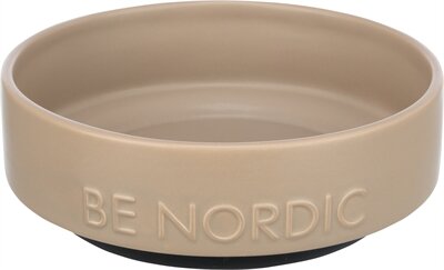 Trixie be nordic voerbak hond keramiek / rubber taupe