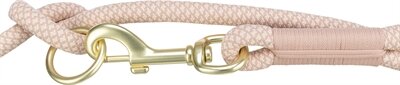 Trixie soft rope hondenriem verstelbaar roze / licht roze