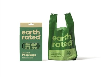 Earth rated poepzakjes met handvaten geurloos gerecycled